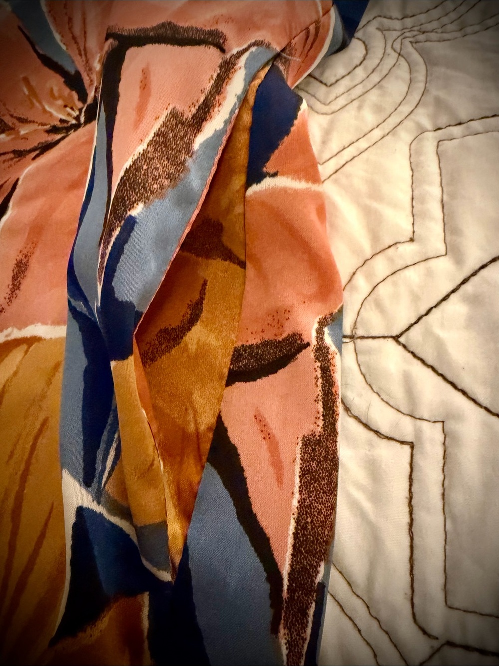 Tahari Floral Maxi Dress with Yellow & Orange Blooms - Picture 3 of 4